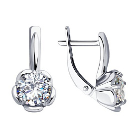 Серьги SOKOLOV - Серебро 925, Фианит (арт. 94023457)