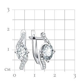 Серьги Talant - Серебро 925, Фианит (арт. 10-72-0001-11815)