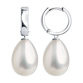 Серьги SOKOLOV - Серебро 925, Жемчуг синтетический (арт. 94027674)