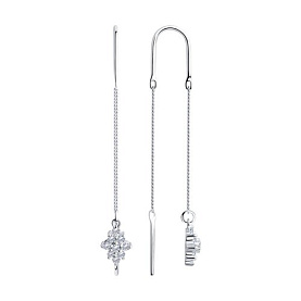 Серьги SOKOLOV - Серебро 925, Фианит (арт. 94020562)