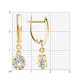 Серьги SOKOLOV - Серебро 925, Фианит (арт. 93021049)