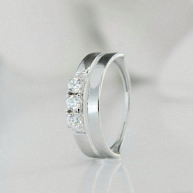 Кольцо Галатея - Серебро 925, Фианит (арт. 6202.1)