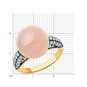 Кольцо SOKOLOV - Серебро 925, Кварц, Фианит (арт. 83010077)