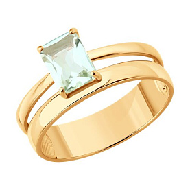 Кольцо SOKOLOV - Серебро 925, Празиолит (арт. 92014727)