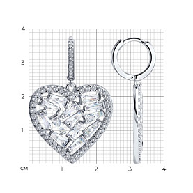 Серьги SOKOLOV - Серебро 925, Фианит (арт. 94027535)