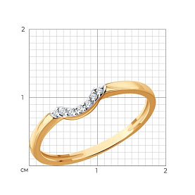 Кольцо Diamant - Золото 585, Фианит (арт. 51-110-00903-1)