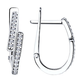 Серьги SOKOLOV - Серебро 925, Фианит (арт. 94025696)