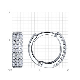 Серьги SOKOLOV - Серебро 925, Фианит (арт. 94026691)