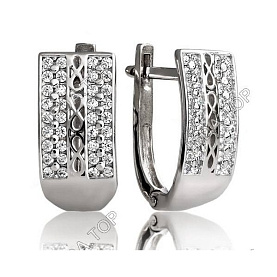 Серьги Галатея - Серебро 925, Фианит (арт. 3097.1)