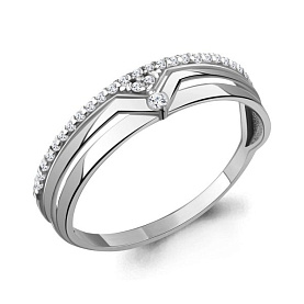 Кольцо Аквамарин - Золото 585, Фианит (арт. 64385А.2)