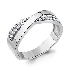 Кольцо Аквамарин - Серебро 925, Фианит (арт. 67325А.5)