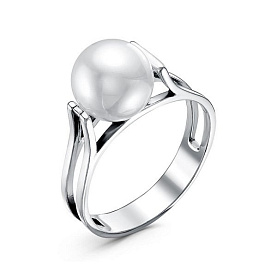 Кольцо Красная пресня - Серебро 925, Жемчуг имитация (арт. 23613698)