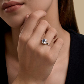 Кольцо SOKOLOV - Серебро 925, Фианит (арт. 94014716)