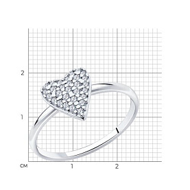 Кольцо SOKOLOV - Серебро 925, Фианит (арт. 94014053)