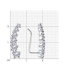 Серьги Diamant - Серебро 925, Фианит (арт. 94-120-01507-1)