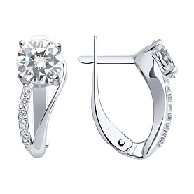 Серьги SOKOLOV - Серебро 925, Фианит (арт. 94021054)
