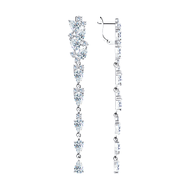 Серьги SOKOLOV - Серебро 925, Фианит (арт. 94022375)