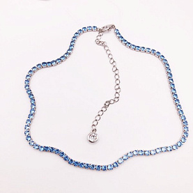 Колье Фиделис - Серебро 925, Фианит (арт. C1-AW-10336-bl)