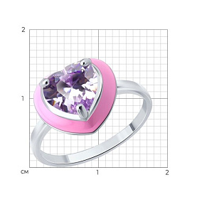 Кольцо SOKOLOV - Серебро 925, Фианит, Эмаль (арт. 94014467)