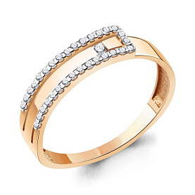 Кольцо Аквамарин - Золото 375, Фианит (арт. 64374А.8)