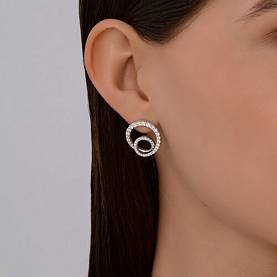 Серьги SOKOLOV - Серебро 925, Фианит (арт. 94026885)