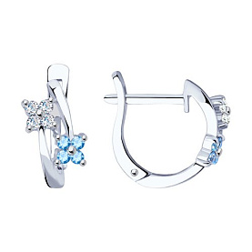 Серьги SOKOLOV - Серебро 925, Фианит (арт. 94020112)