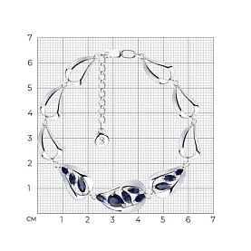 Браслет SOKOLOV - Серебро 925, Синтетический сапфир (арт. 92050136)
