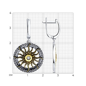 Серьги SOKOLOV - Серебро 925, Фианит (арт. 95020126)