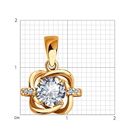 Подвеска SOKOLOV - Серебро 925, Фианит (арт. 93030386)