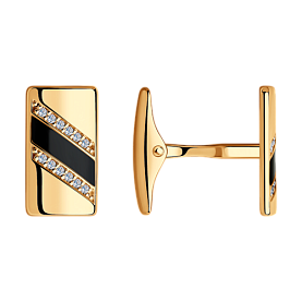 Запонки SOKOLOV - Серебро 925, Фианит, Эмаль (арт. 93160002)