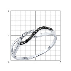 Кольцо SOKOLOV - Золото 585, Фианит (арт. 019715-3)