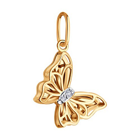Подвеска SOKOLOV - Золото 585, Фианит (арт. 036813)
