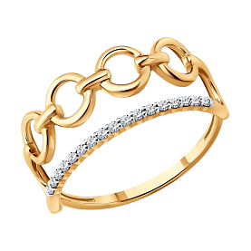 Кольцо SOKOLOV - Золото 585, Фианит (арт. 019723)