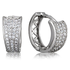 Серьги Галатея - Серебро 925, Фианит (арт. 3291.1)