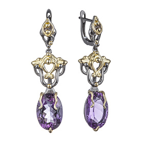 Серьги Мастер Клио - Серебро 925, Аметист (арт. 36С149023)