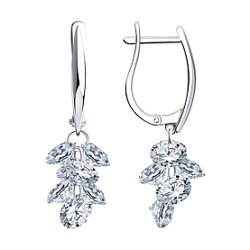 Серьги SOKOLOV - Серебро 925, Фианит (арт. 94023998)