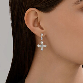 Серьги SOKOLOV - Серебро 925, Фианит (арт. 94026998)