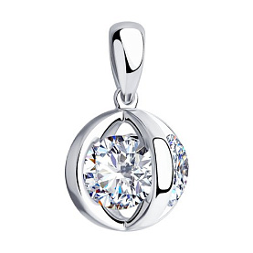 Подвеска SOKOLOV - Серебро 925, Фианит (арт. 94032418)