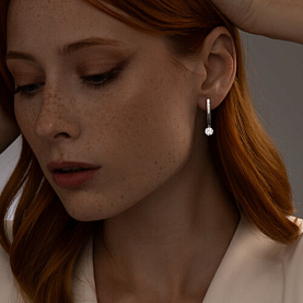 Серьги SOKOLOV - Серебро 925, Фианит (арт. 94022297)