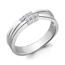 Кольцо Аквамарин - Серебро 925, Фианит (арт. 67296А.5)