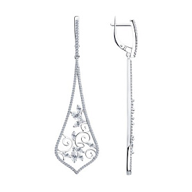 Серьги SOKOLOV - Серебро 925, Фианит (арт. 94023656)