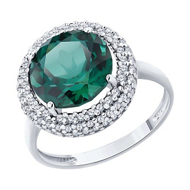 Кольцо SOKOLOV - Серебро 925, Кварц, Фианит (арт. 92014678)