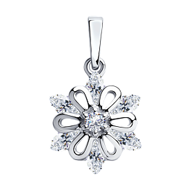 Подвеска SOKOLOV - Серебро 925, Фианит (арт. 94032346)