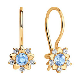 Серьги SOKOLOV - Золото 375, Фианит (арт. 024789-4)