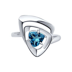 Кольцо SOKOLOV - Серебро 925, Топаз лондон (арт. 92011977)