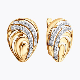 Серьги SOKOLOV - Золото 585, Фианит (арт. 0200914)