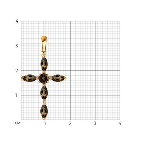 Подвеска SOKOLOV - Серебро 925, Раухтопаз (арт. 92030510)
