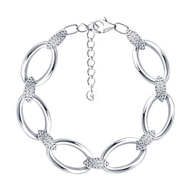 Браслет SOKOLOV - Серебро 925, Фианит (арт. 94051503)