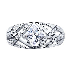 Кольцо SOKOLOV - Серебро 925, Фианит (арт. 94012966)