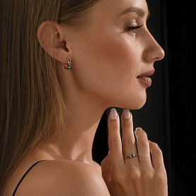 Кольцо ЮФ Династия - Золото 375, Синтетический ситалл (арт. 023191-5330)